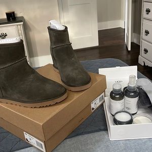 UGG wedge boots and UGG leather care kit